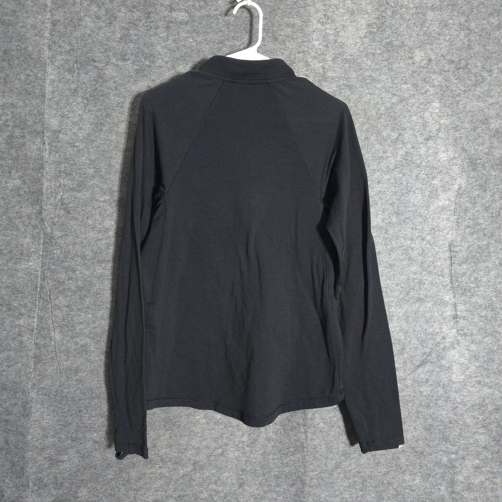 REI Co-op Pullover Womens Medium Black Quarter Zip Thumbhole Active Hiking Top - Picture 2 of 10